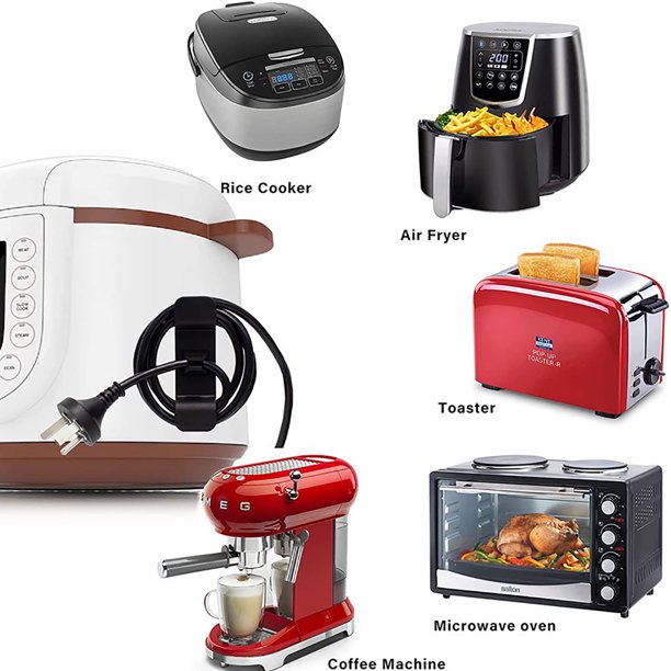 Organizador de cables para cocina soporte de Clips bobinadora de cables Wdftyju soporte para electrodomésticos batidora mezcladora freidora de aire