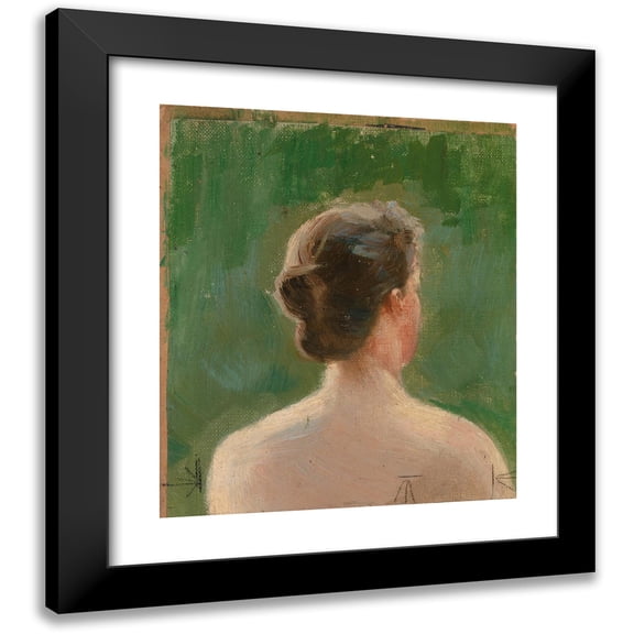 Torsten Wasastjerna 12x14 Black Modern Framed Museum Art Print Titled - Head, Study (1892)