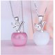 thumbnail image 2 of Apple Cat Eye Stone Pendant Women's Fashion Chain Necklace, 2 of 3