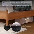 thumbnail image 5 of Bed Risers 6 inch Heavy Duty 4 Pack, L Shape Furniture Risers 6 inch, Oversized Lifts Risers for Couch, Table, Sofa, Desk, Chairs Legs, Dorm Beds Frame (Black 4-Pack,6 inch), 5 of 10