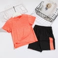 thumbnail image 2 of NIEWTR Boys Clothes Athletic Outfits Set Shorts and Soft T-Shirt Crew Neck Summer Kids Outfit(Orange,4-5 Years), 2 of 4