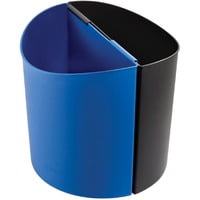

Safco Desk-Side Recycling Receptacle - 14 gal Capacity - Half-round - 16.5\\ Height x 17.5\\ Width x 9.5\\ Depth - Plastic - Black Blue - 1 Each