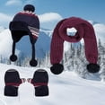 thumbnail image 2 of Gubotare Girls Hat and Gloves 3 Pack Kids Winter Warm Beanie & Scarf Set, Babys Cozy Knit Hat with Light Lined Interior, Girls Cute Soft Cap & Gloves (Dark Blue,2-8 Years), 2 of 7