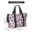 thumbnail image 2 of Rocae Strawberries for Travel Shoulder Bag Top Handle Handbag with Yoga Mat Buckle for Gym, Work, Travel, 2 of 7