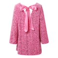 thumbnail image 5 of Wdgfv Women's Sequin Bodycon Dress Fall Winter Velvet Warm Long Sleeve Crew Neck Sexy Backless Glitter Slit Mini Dress RD1 XXXL, 5 of 5