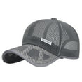 thumbnail image 2 of Helii Unisex Breathable Mesh Baseball Cap 70% Cotton 30% Polyester Adjustable Low Profile Dad Hat Sun Protection Outdoor Sports Trucker Cap for Men Women Dark Gray,One Size, 2 of 4