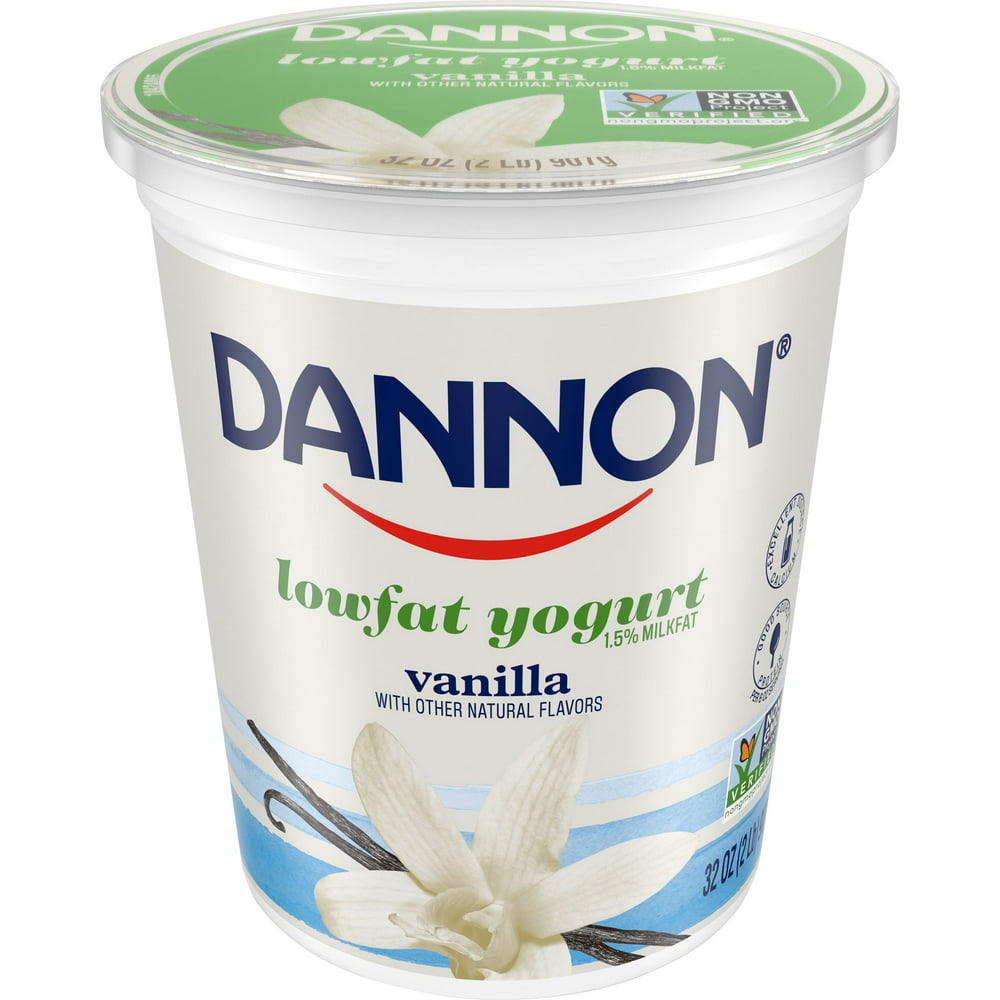 Dannon Low Fat Non Gmo Project Verified Vanilla Yogurt 32 Oz