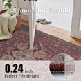 thumbnail image 2 of ATHOPE 2x3 Small Area Rug, Vintage Medallion Non-Slip Soft Low Pile Washable Rug Large Distressed Rug Indoor Retro Carpet for Entryway Kitchen Bathroom, Red, 2 of 9