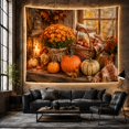 thumbnail image 6 of Autumn Harvest Still Life by a Golden Forest, Cozy Rustic for Nature Lovers, Seasonal Wall Art, Thanksgiving Hostess Gift, Tapestry Wall Hanging for Dining Room and Den, 6 of 7