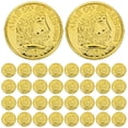 thumbnail image 1 of 100 monedas de oro piratas, monedas de oro de plástico, accesorios para juegos, divertidos juguetes para niños (dorado), 1 of 8