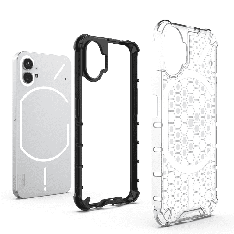  Clear Protective Case for Nothing Phone 1 Case Shockproof [Hard  PC Back+Soft TPU Bumper] [Reinforced 4 Corner] [Support Wireless Charging] Phone  Case Cover for Nothing Phone (1) (Black) : Cell Phones