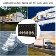 thumbnail image 3 of Racing Car Switch Panel, Black Paint Easy Operation DC12 To 24V 6 Gang ON Off Flexible Marine Boat Rocker Switch Panel Parallel Connection  for Ship for Car, 3 of 8