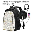 thumbnail image 2 of Wukai Colorful Mushrooms and Plants Travel Laptop Backpack: Business Water-Resistant Bag with USB Charging Port, Ideal College Backpack for Men & Women, 2 of 6