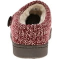 thumbnail image 3 of Clarks Womens Slipper Suede Leather Knitted Collar Clog Slippers - Plush Faux Fur Lining (Berry Premium Suede/Real Shearling, 11), 3 of 5