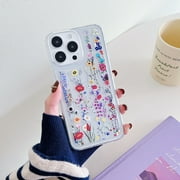 TECH CIRCLE Case For iPhone 12 Pro / 12 6.1",Cute Clear Slim Girls Women Shockproof Protective Soft TPU Bumper Transparent Cover Phone Case for Apple iPhone 12 Pro/iPhone 12,Red Flower