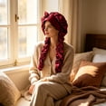 thumbnail image 5 of Extra Long Satin Bonnet for Braids Dreadlocks Curly Hair Large Silk Sleep Cap Adjustable Soft Hair Protection Wrap for Women Night Sleeping, 5 of 5