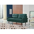 thumbnail image 3 of Uspridefurniture Acire 57.5" Faux Leather Cushion Back Loveseat, Blue-Green, 3 of 5