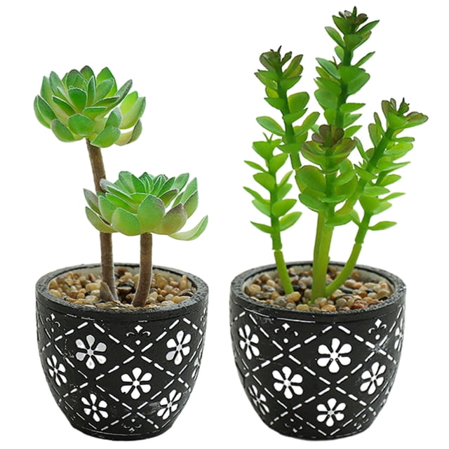 uds simulación de plantas suculentas en macetas, pequeños adornos creativos, plantas verdes artificiales, decoración interior
