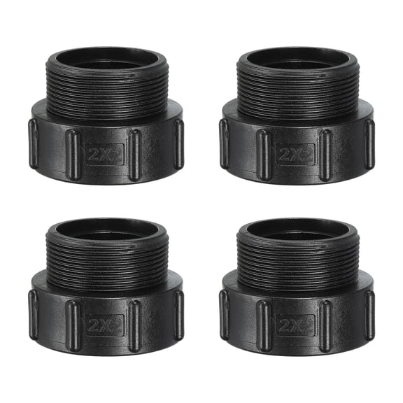 Uxcell IBC Tote Adapter S60x6 Coarse Thread 2 BSP Male Thread, 4 Pack Drain Tank Fitting