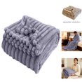 thumbnail image 5 of Throw Blanket for Home Comfort – Thickened Rabbit Nap Blanket for Adults in Soft Polyester Cozy Bed Sofa Travel and Use,39x27 in,Purple, 5 of 9