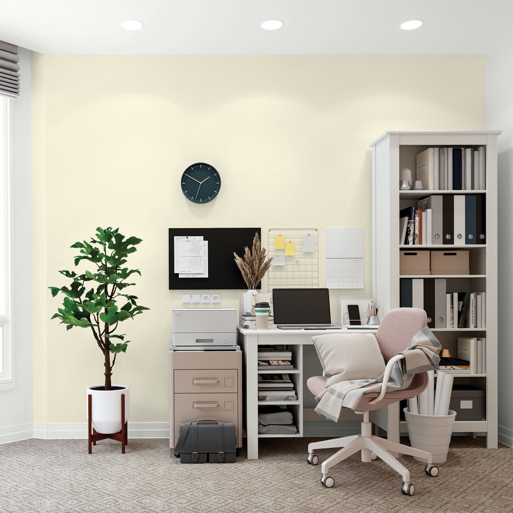 Glidden Spred Lotus Flower / Yellow, Flat Interior Paint with Primer, 1 Gallon