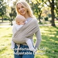 thumbnail image 4 of Baby Wrap Carrier, Easy to Wear Infant Carrier Slings, Lightweight Hands Free Baby Sling, Adjustable Baby Carriers for Newborn to Toddler 8-35 lbs, 4 of 5