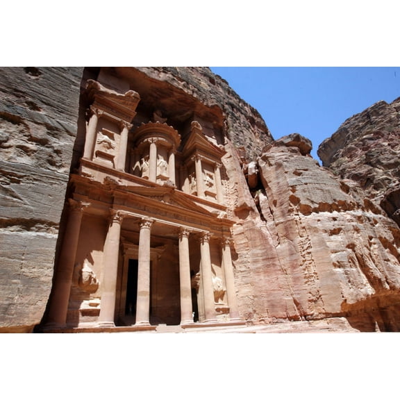 Ruins At Petra Jordan poster Metal Sign 8inx 12in Print on Metal 8x12 Square Adults Best Posters