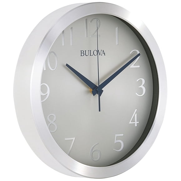 Bulova Winston C4844 - Reloj de Pared (1 Unidad), Color Plateado.
