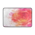 thumbnail image 5 of Bath Curtain & 60x72in Non-Slip Bath Mat Set 12-Grommet Shower Curtain Memory Foam Bath Rug Abstract Rose Watercolor Pattern, 5 of 8