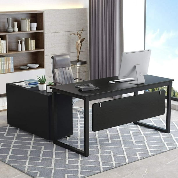 Tribesigns LShaped Computer Desk, 55 inch Large Modern Executive Office Desk Business Furniture