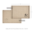 thumbnail image 2 of VHC Brands Raven Harvest Burlap Jute Rustic Decor Placemat Set of 2 13x19, 2 of 4