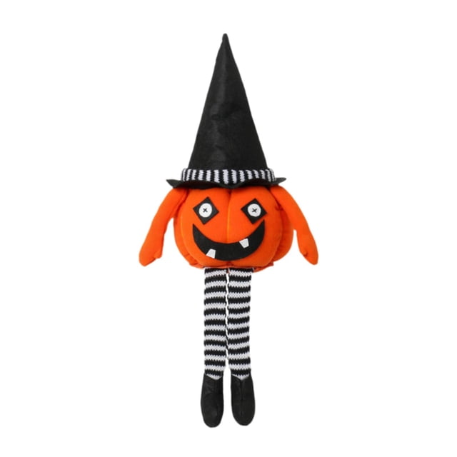 Decoración de Muñeca Decorativa de Fantasma de Calabaza de Halloween, Práctica Aterradora para Fiesta, Estantería de Escritorio para Interiores Y Naranja