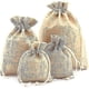 thumbnail image 3 of Set of 50 Burlap Gift Bags with Drawstring - Small Linen Pouches for Candy and More, 7x9cm, 3 of 3