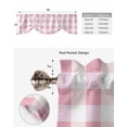 thumbnail image 6 of Fsddascl Pink Plaid Tie Up Valance Curtains for Windows, Kitchen Curtains Window Treatments, Spring Farmhouse Buffalo Checkered Short Window Shades Valances for Bedroom Bathroom Cafe 42"x18", 6 of 7