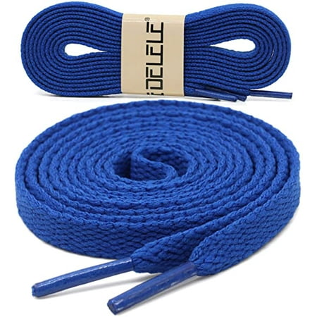 

Rush 2 pairs of flat shoe laces suitable for skateboard shoes and sports shoes 47.24 Inch（Sapphire Blue） S2940