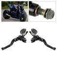 thumbnail image 5 of BOROCO Palanca De Embrague De Cilindro, 1 Par De Palanca De Embrague De Freno Hidráulico De Depósito De Cilindro Maestro De Aluminio De 7/8 Pulgadas Para Motocicleta, Color Negro, 5 of 5