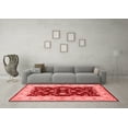 thumbnail image 3 of Ahgly Company Indoor Round Oriental Red Industrial Area Rugs, 8' Round, 3 of 4