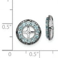 thumbnail image 2 of 925 Sterling Silver Rhodium Aquamarine and Black Sapphire Earring Jacket, 2 of 5