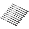 thumbnail image 1 of Broca Triangular Helicoidal Broca 10 Piezas Juego De Brocas Helicoidales Triángulo Fuerte Duradero Madera Cerámica Brocas De Pared Herramientas De Perforación ANGGREK Herramientas, 1 of 8