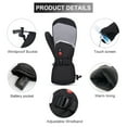 thumbnail image 6 of Sun Will Rechargeable Battery Heated Gloves for Men and Women,Winter Warmth Ski Mittens XXS-2XL, 6 of 11
