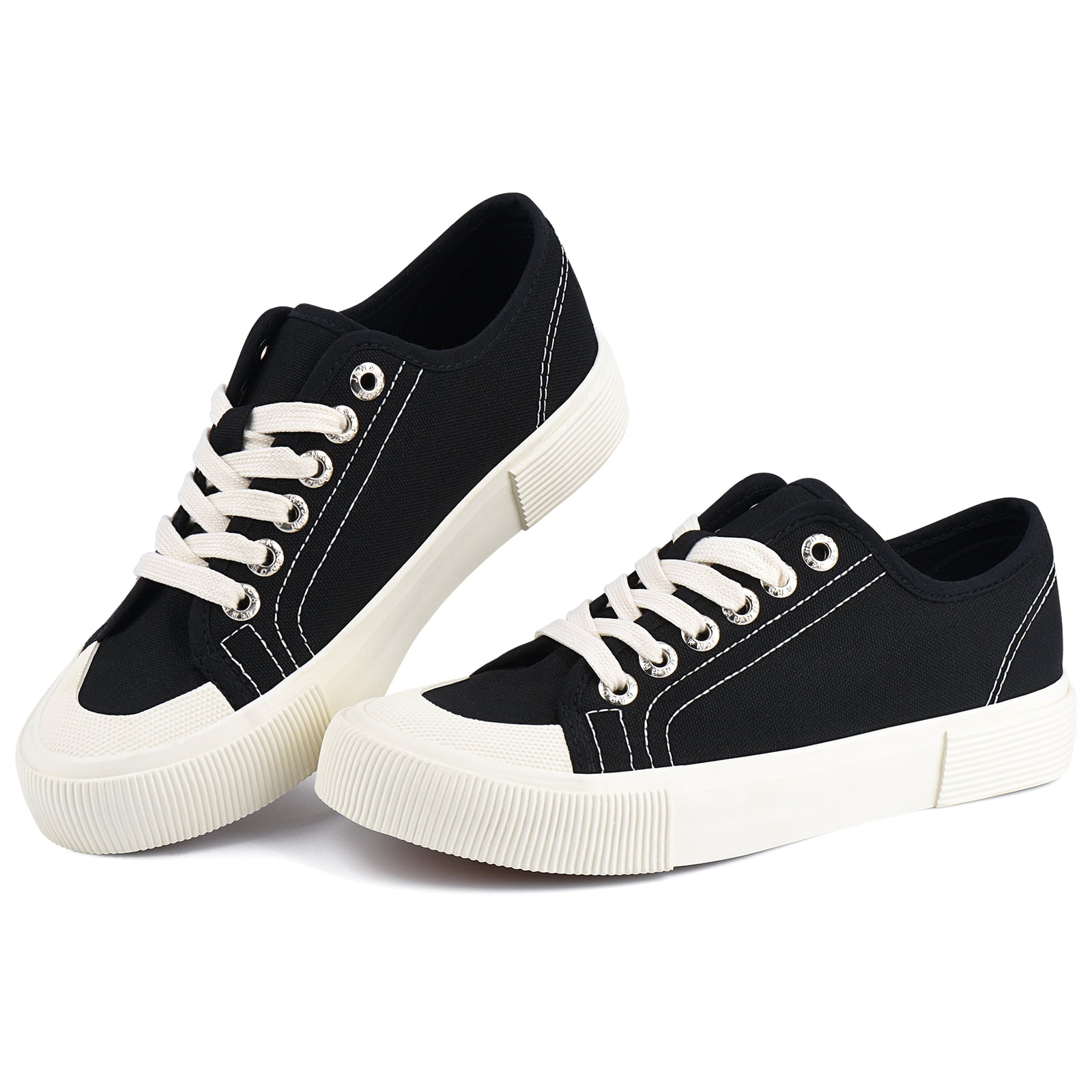 JENN ARDOR Womens Canvas Shoes Low Tops Lace up Fashion Sneakers for Walking Tennis