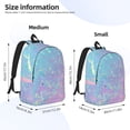 thumbnail image 2 of Disketp Fantasy Gradient print Canvas Backpack Lightweight Travel Daypack Student Rucksack Laptop Backpack-Medium, 2 of 5