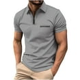 thumbnail image 1 of pstuiky camisetas de hombre, Camisa informal holgada de manga corta a rayas con cuello redondo para hombre, ideal como regalo para el Día del Padre ropa de hombre xxxl, 1 of 2