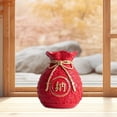thumbnail image 3 of Esquirla Chinese New Year Feng Shui Blessing Bag Vase Decor Sculpture for Living Room Red, 3 of 7