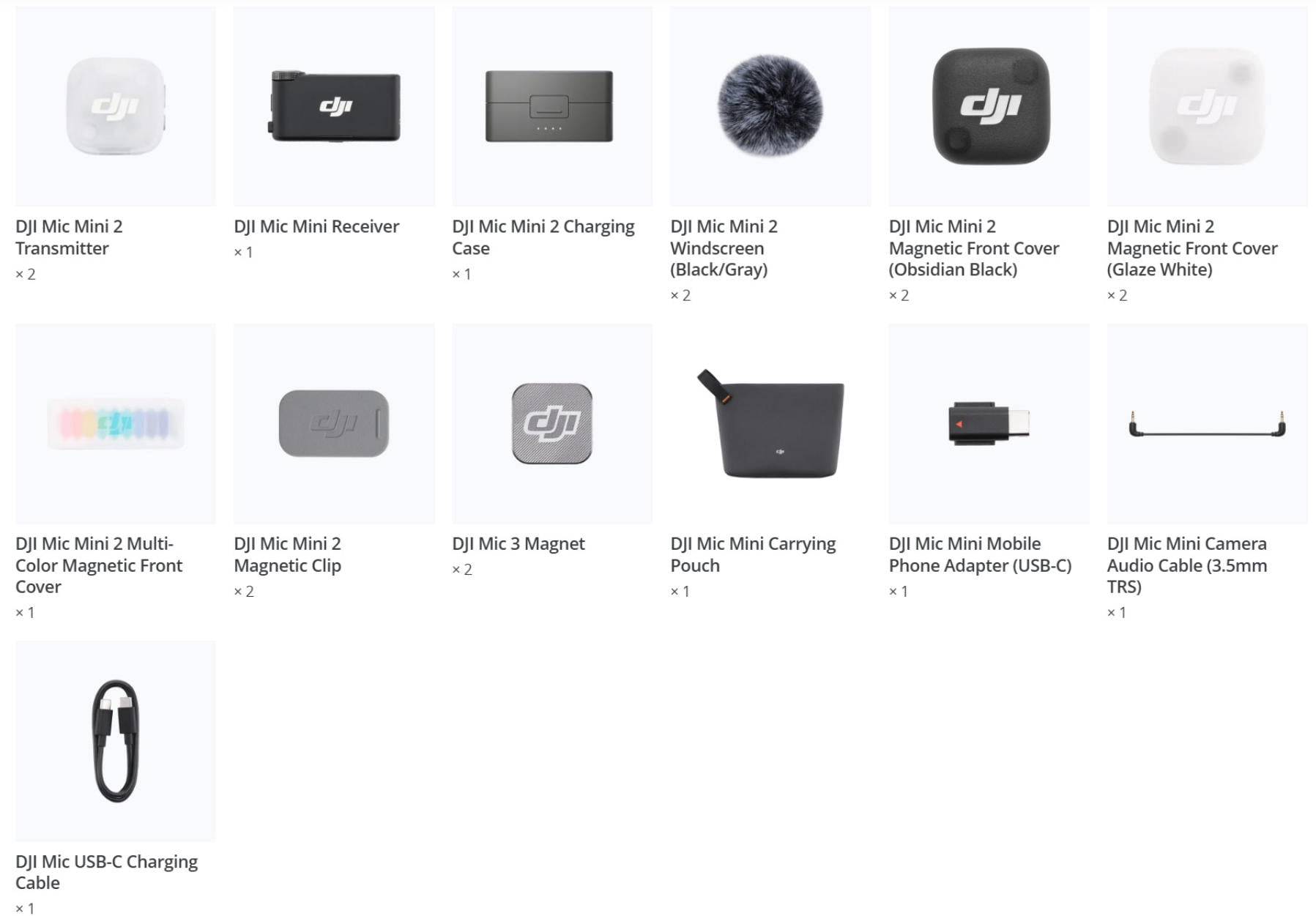 DJI Mic Mini 2 (2 TX+1 RX+Charging Case) 48H Runtime Noise Cancelling Colourful