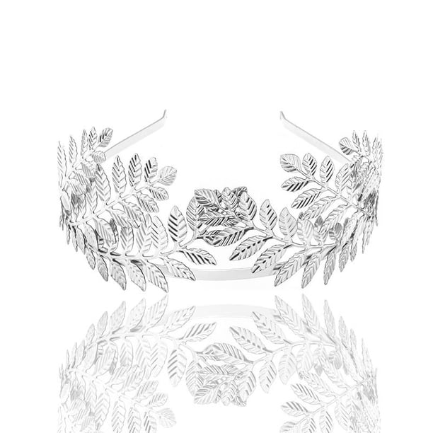 Diadema de novia con corona de hojas, diadema de dama de honor barroca de moda, accesorio para el cabello, regalo, material liviano, diseño versátil