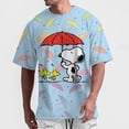 thumbnail image 3 of Camiseta deportiva de verano con estampado de Snoopy, ropa transpirable, talla grande, camiseta para hombre, camiseta de manga corta con impresión 3D para niños, 110, 3 of 5