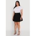 thumbnail image 3 of Womens Plus Size High Waist Mini Pleated Skirt with Belt, 3 of 5