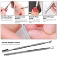 thumbnail image 4 of Fawoonu Stainless Steel Nail Pusher Set with Double-ended Nail Tools, Anti-slip Design, 2Pcs Manicure Tools, Silver Color, Ergonomic Handle, Professional Nail Art Kit, 4 of 6