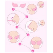 DODOING 2 Packs Women's Strapless Self Adhesive Silicone Bra Comfort Reusable Backless Push- Up Gel Bra